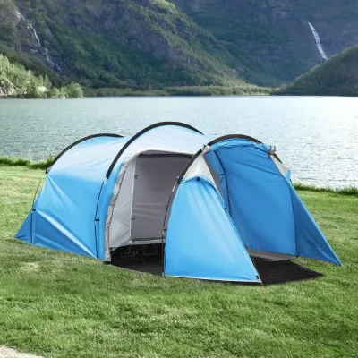 Tunneltält Campingtält Ljusblå 426 x 206 x 154 cm