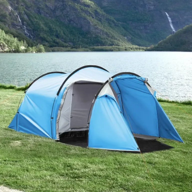 Tunneltält Campingtält Ljusblå Personer
