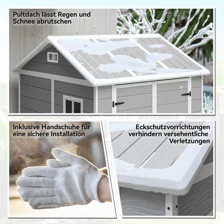 Friggebod Trädgårdshus med Fönster och Låsbar Dörr i Plast
