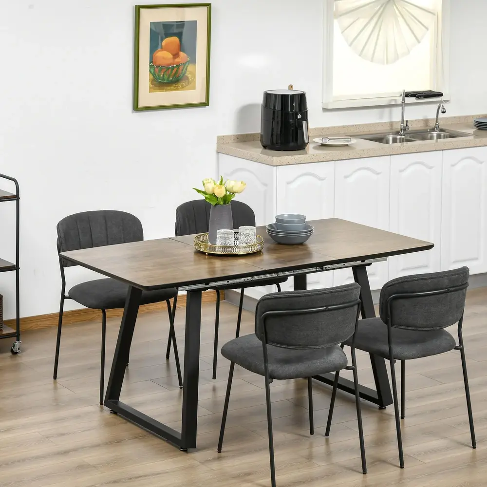 Utdragbart Matbord i Industriell Stil 120-160 x 80 Cm