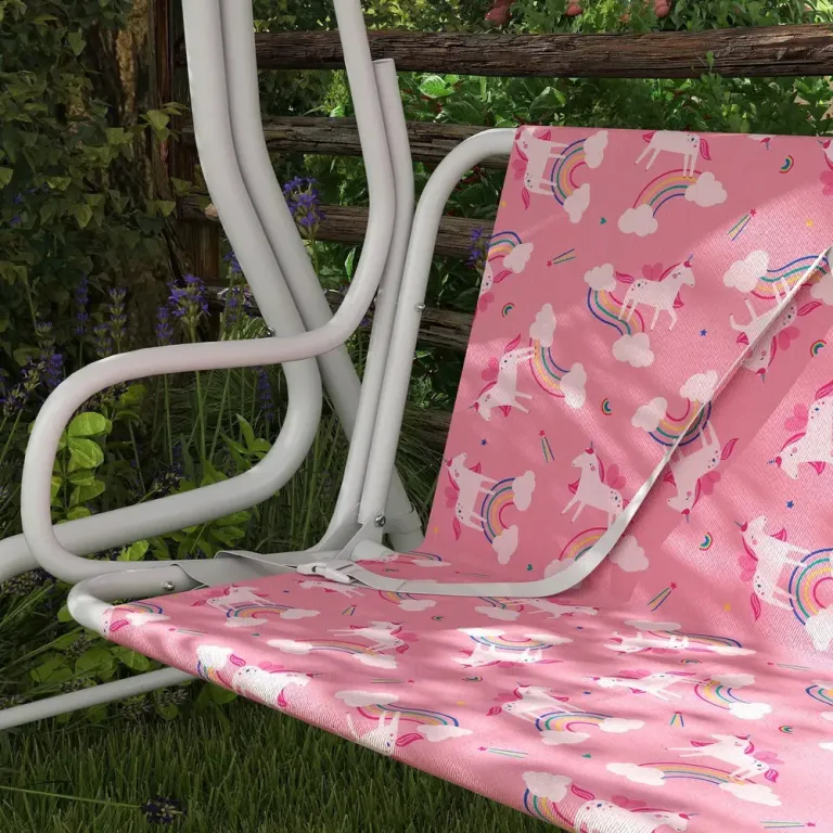 Barnhammock 2-Sits med Soltak, Rosa