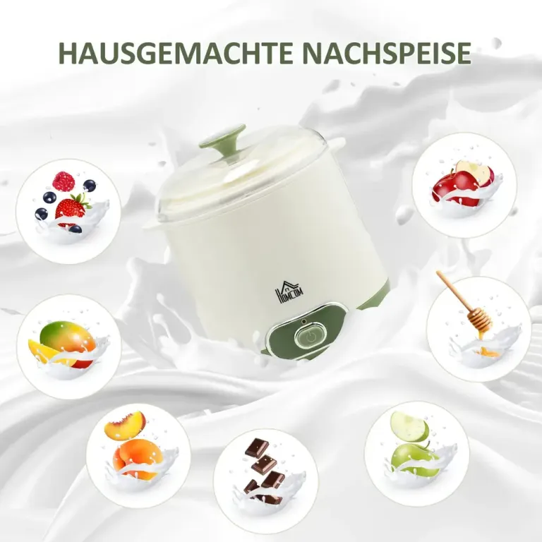 Yoghurtmaskin 1,5 l med Sil och Lock Grekisk Halkfria Fötter