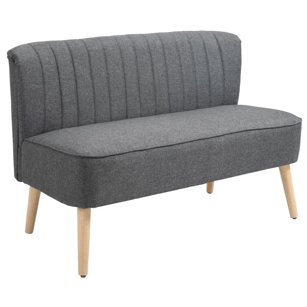 2-Sitsig Soffa i Tyg Kompakt Tygsoffa 117 x 56,5 x 77 Cm