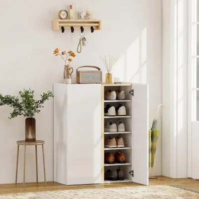 Skoskåp med Mjukstängning 6-Våningsdesign utan Handtag