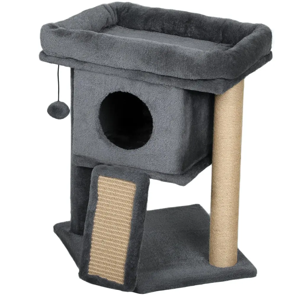 Kattträd med Juteskrapsmatta Viloplattform 40x40x57 Cm