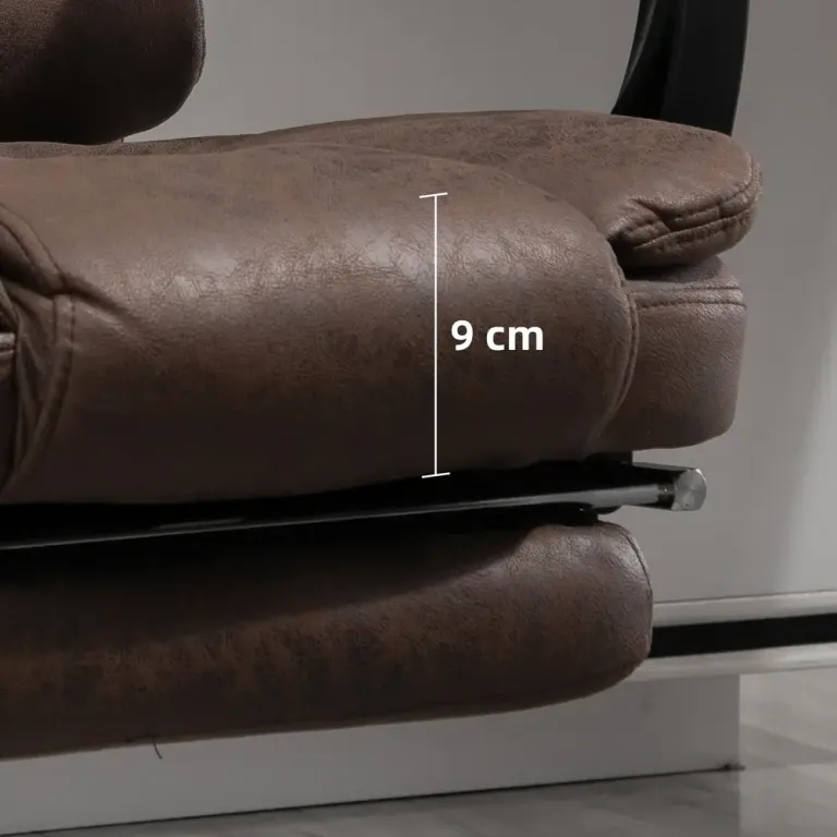Massagekontorsstol med Ligg- och Värmefunktion Vridbar Ergonomisk