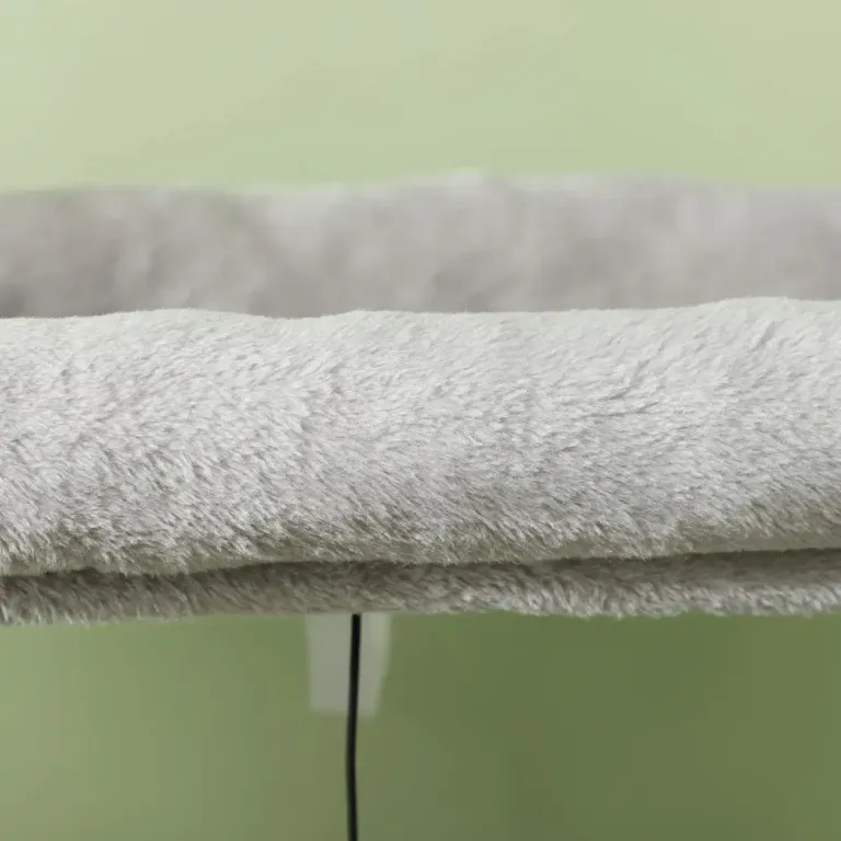 Klösträd Klöspelare Ljusgrå av Sisal och Plysch 132 cm Katthus Säng