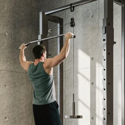 Fitness Dragmaskin och Latsdrag Fitnessmaskin med Kabeldrag Pulldown