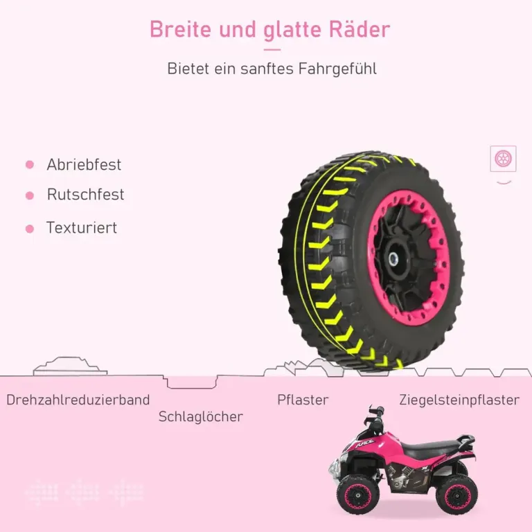 Gåbil med Ljus och Musik, Rosa Fyrhjuling Barn Månader