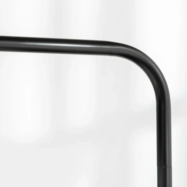 Golvlampa Svart av Metall Lampa, Vit Rund Tygskärm