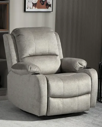 TV-Fåtölj Relaxstol Brun av Tyg och Metall 87 x 95 x 102 cm