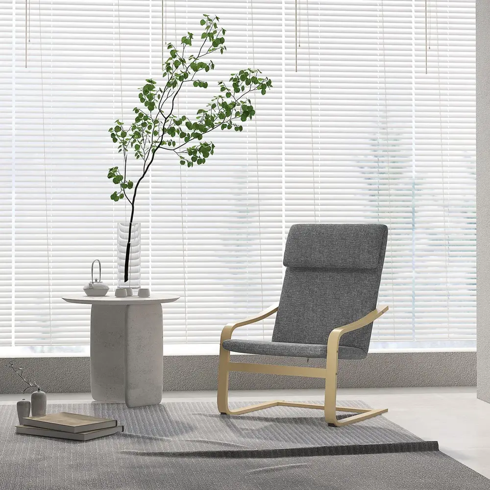 Avslappningsstol Vingstol med Fotpall Brun 67 x 72 x 100 Cm