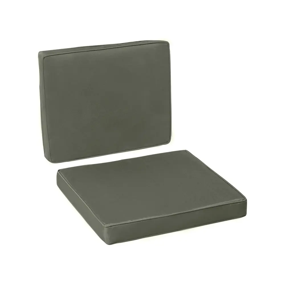 Sittdynor Stolsdynor Set 2 Mörkgrå av Tyg 56 x 52 Cm
