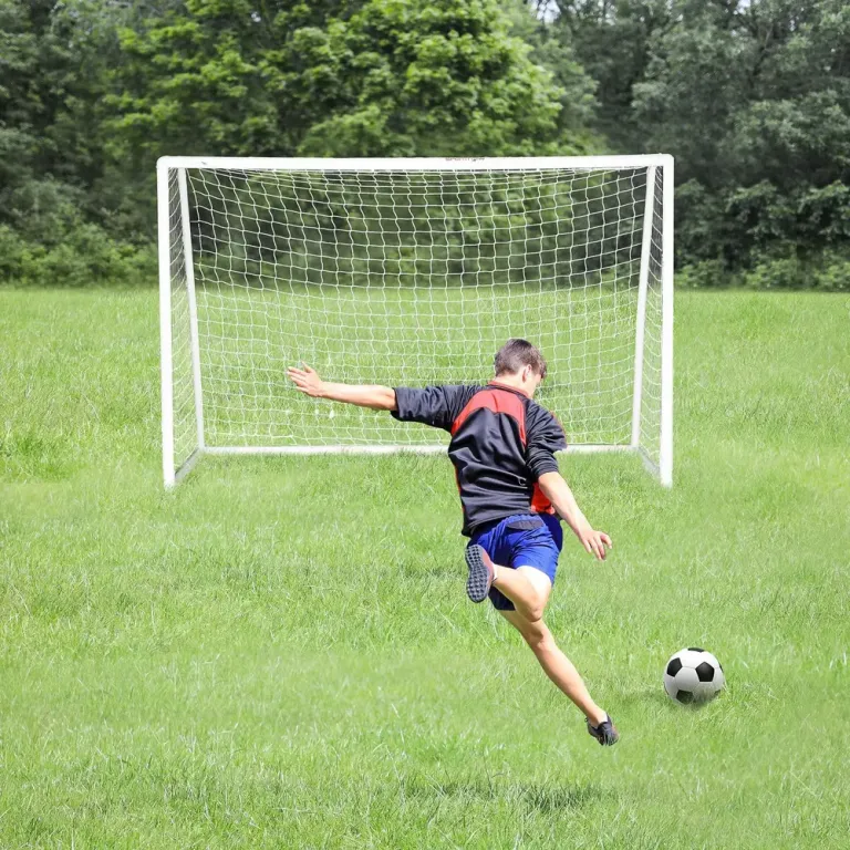 Fotbollsmål med Nät och Markpinnar 300 x 120 x 200 cm