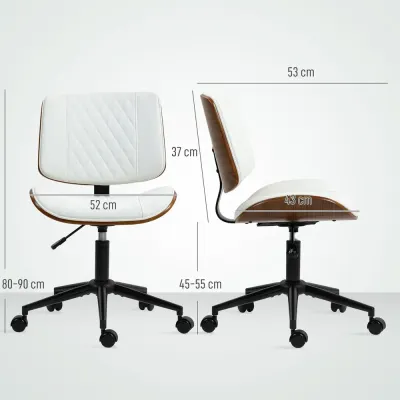 Höjdjusterbar Kontorsstol med Hjul 52x53x80-90 cm