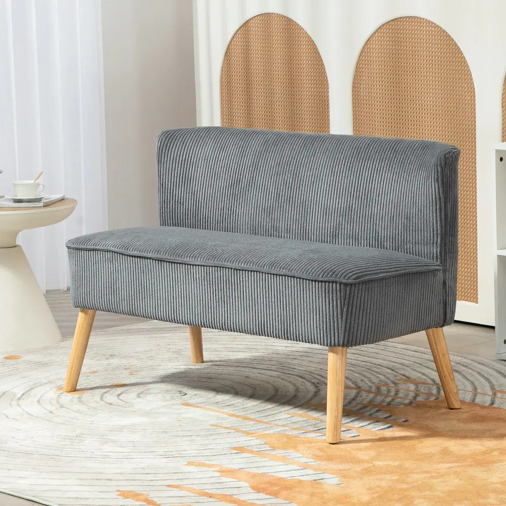 2-sits Stoppad Soffa Trä 117 x 56,5 x 77 Cm
