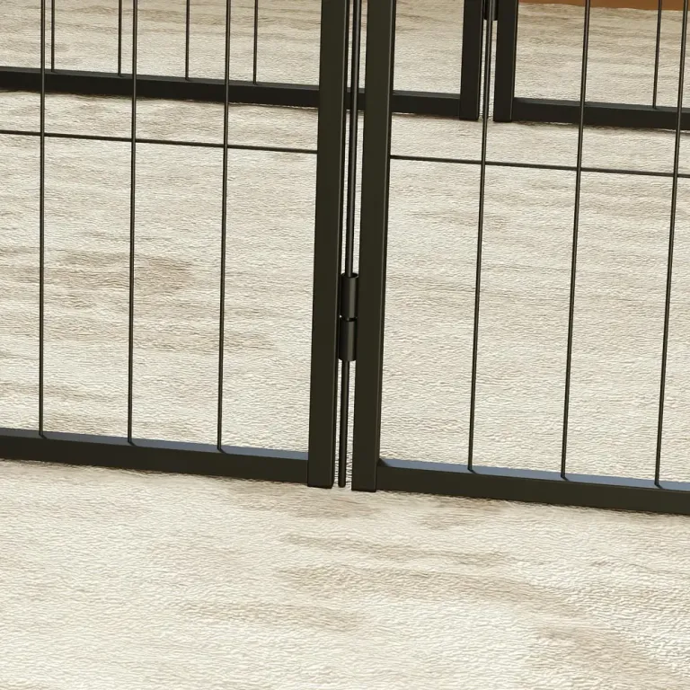 Hundstaket Husdjursutrymme 6 Paneler i Hopfällbart Hundhage Vikbar