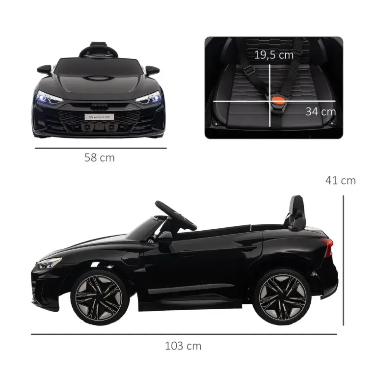Elektrisk Bil Sport GT för Barn Elbil Audi Licensierad Fjärrkontroll