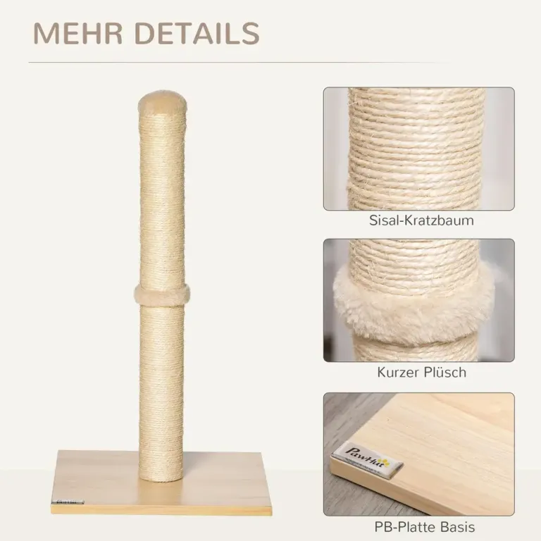 Klöspelare i Sisal med Lekboll Klösträd 60 cm