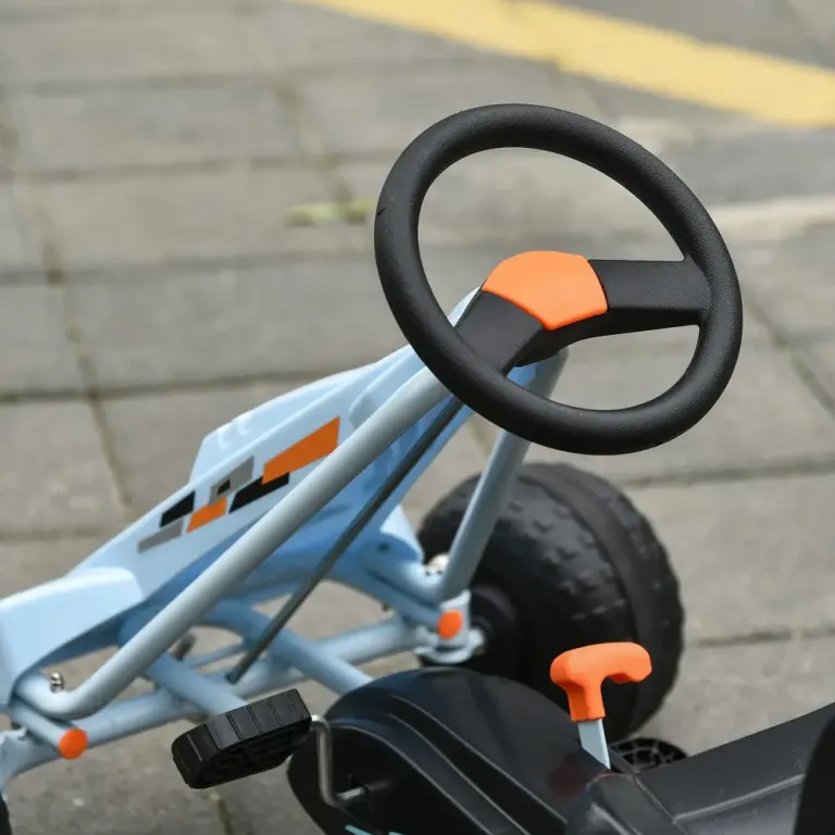 Go-Kart Pedalbil med Handbroms Säte Pedal Växel Framåt Trampbil