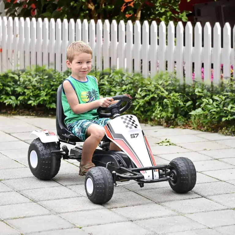 Gokart för Barn Trampbil med Pedal Handbroms Go-Kart