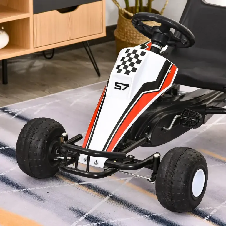 Gokart för Barn Trampbil med Pedal Handbroms Go-Kart