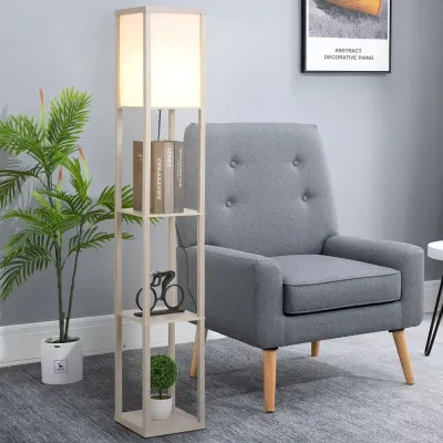 Golvlampa 3 Hyllplan Innerbelysning E27
