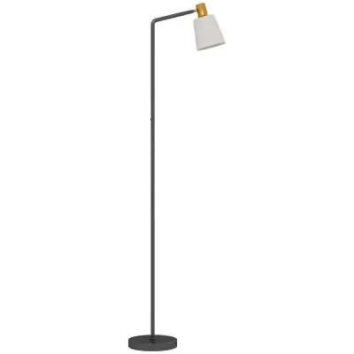Golvlampa LED Svart Metall och Plast Läslampa med Roterbart Guld