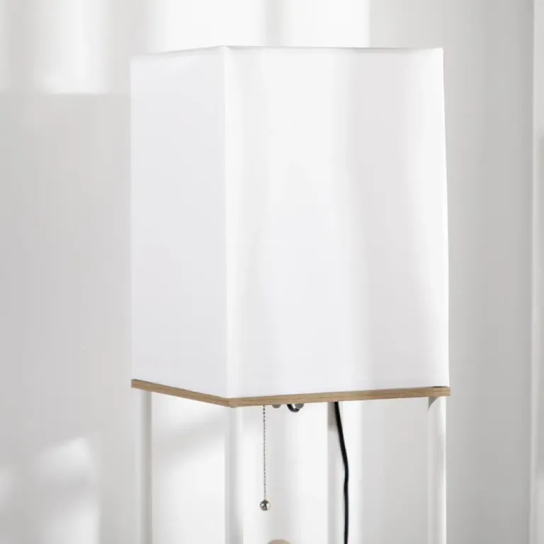 Golvlampa med Hyllor Takstrålkastare Metallram