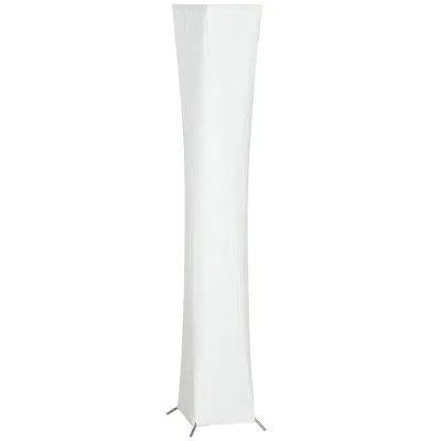 Golvlampa Papper Vit och Metall Lampa 25 x 25 x 129 cm