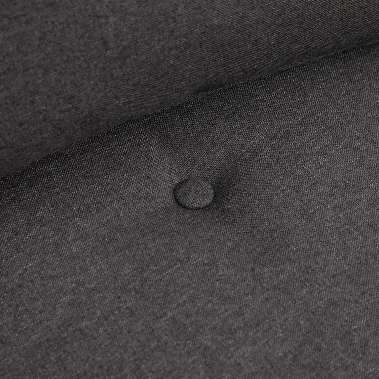 Golvstol Golvsoffa Grå av Linne och Metall för Golvet 2-i-1 Design