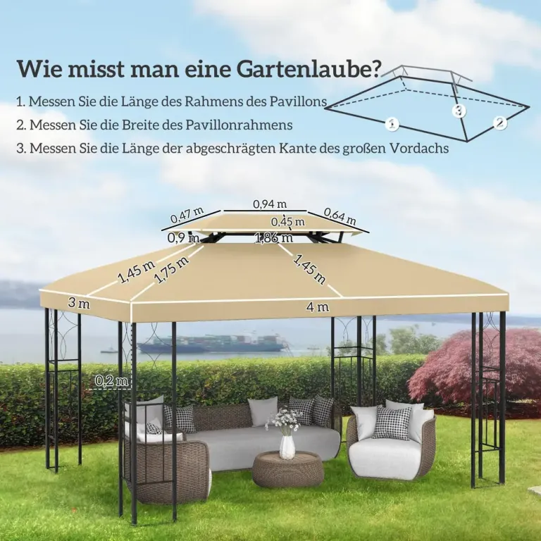 Paviljontak Prisvärd Beige för Paviljong som 3 x 4 m