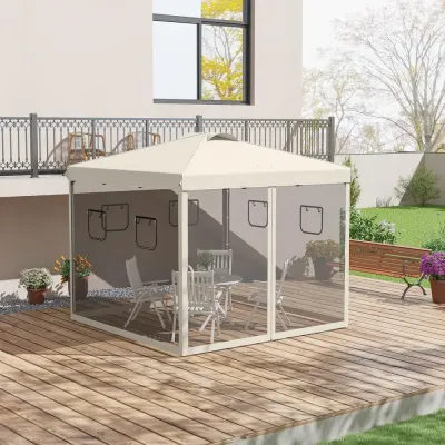 Paviljong Partytält Hopfällbart Trädgårdstält 3 x 3 x 3 m
