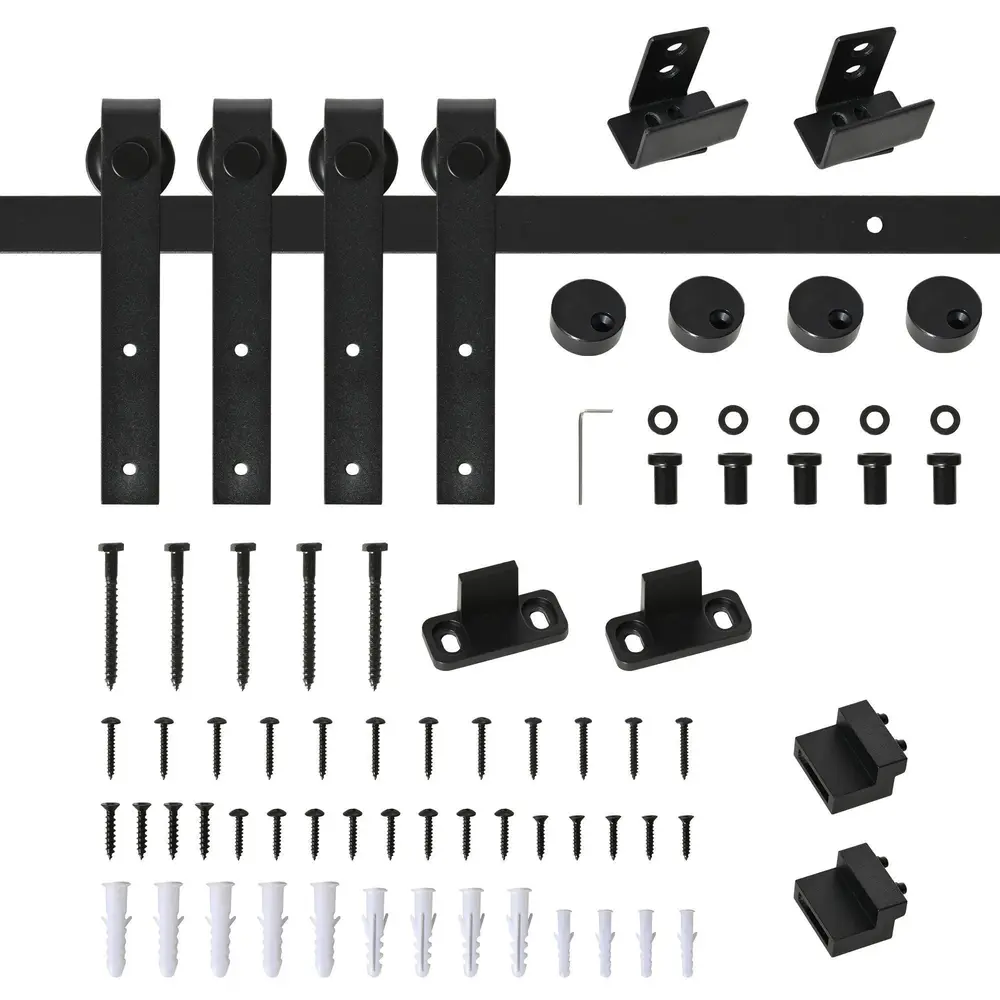 Skjutdörrsbeslag för Pardörrar Komplett 183 Cm