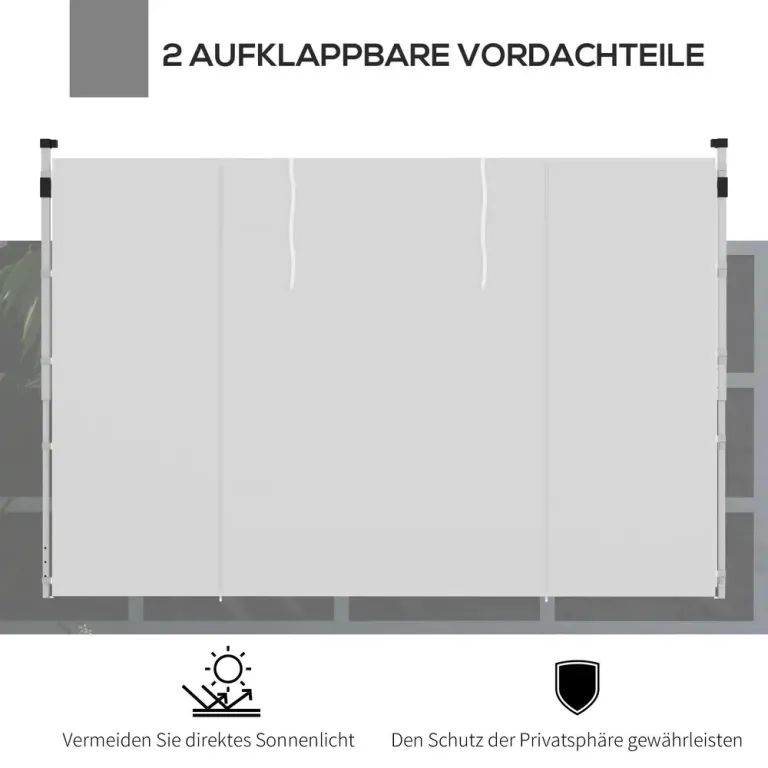 Paviljonggardiner 2-pack med Fönster och Dörrar 3 x 3 m