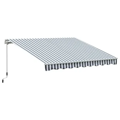 Ledarmsmarkis med Handvev Aluminium 2,95 x 2,45 m