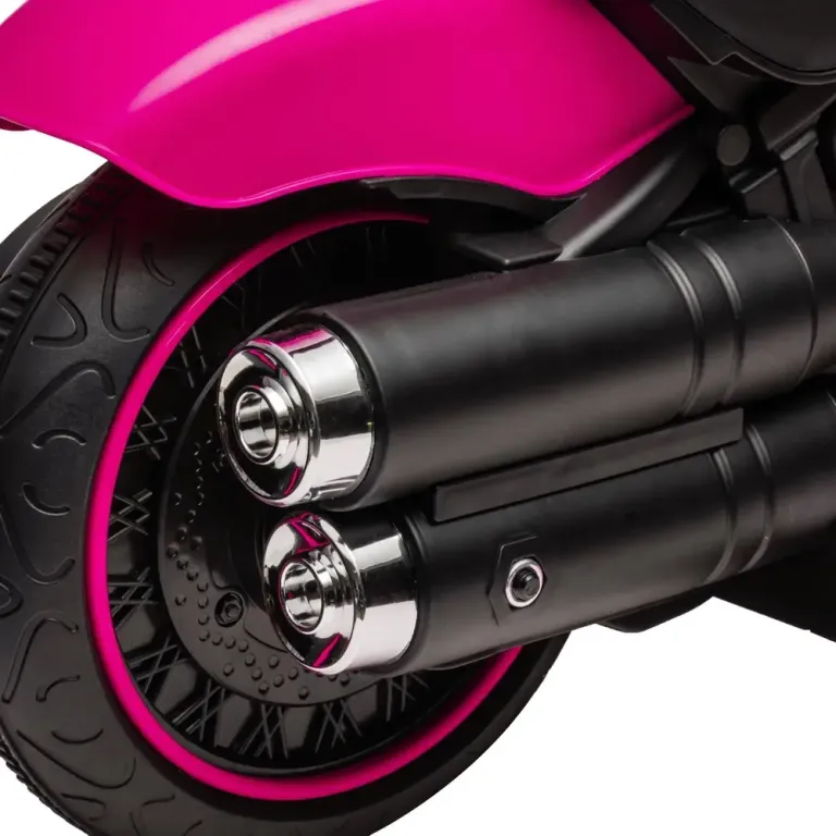 Elmotorcykel Elbil för Barn Rosa av Metall och Plast