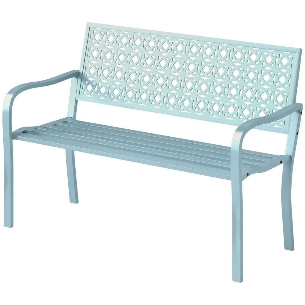 Trädgårdsbänk 2-Sits Blå 127 x 63 x 85 cm