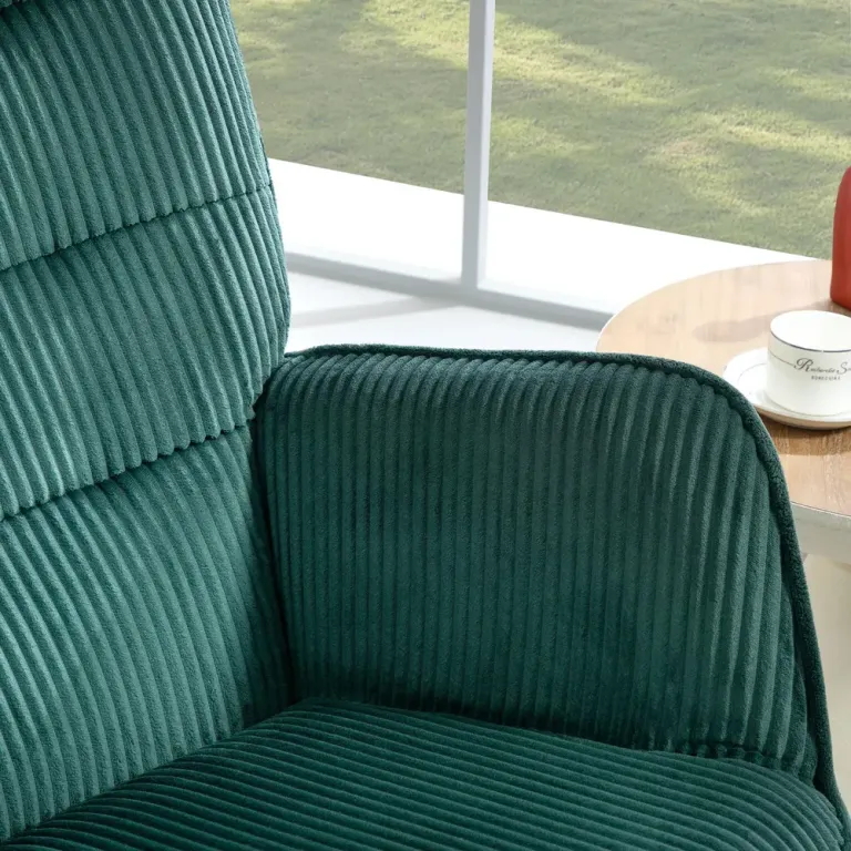 Gungstol Relaxstol Mörkgrön av Manchesterlook och Trä Tjock Brett