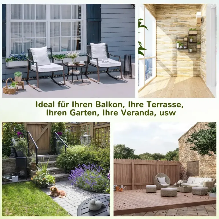 Gungstolsset 2 Personer Bord och Dynor Konstrotting