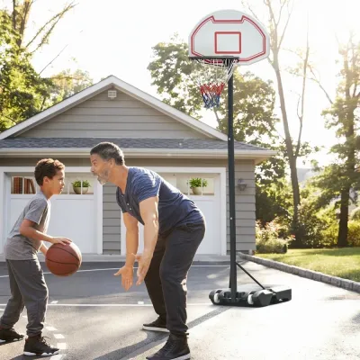 Portabelt Basketställ för Barn Justerbart 194–249 cm, Svart