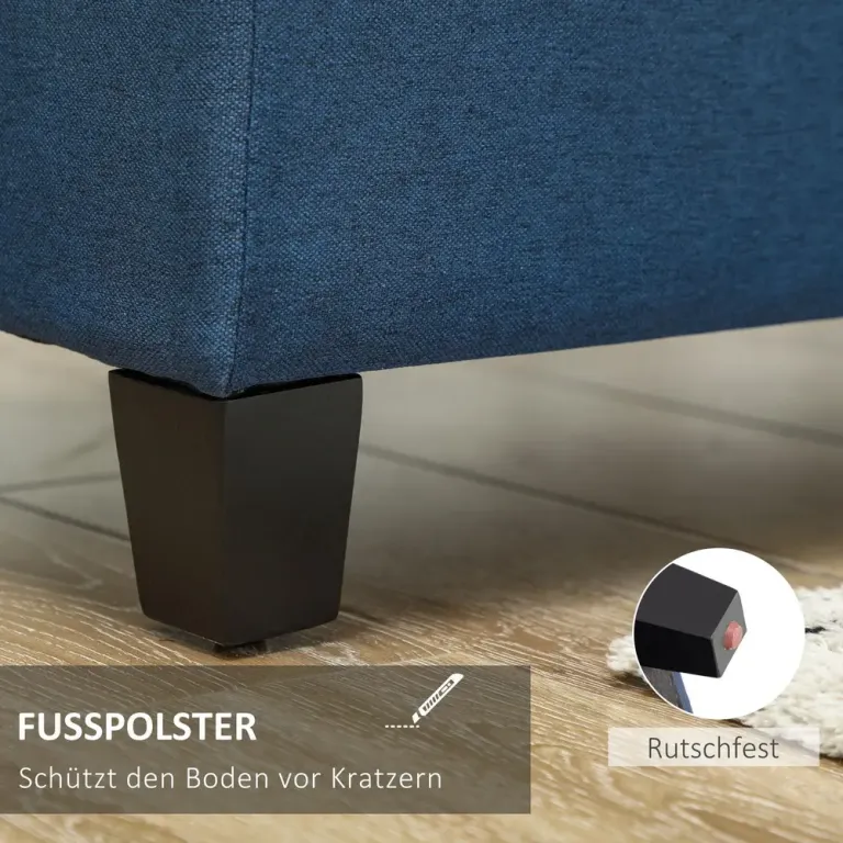 Hallbänk/Ottoman med Knappsömmar Förvaringsbänk Stoppad Sits
