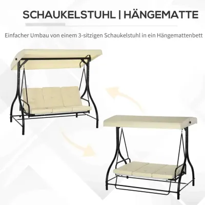 Hammock 3-Sits 2-i-1 195 x 117 x 175 cm