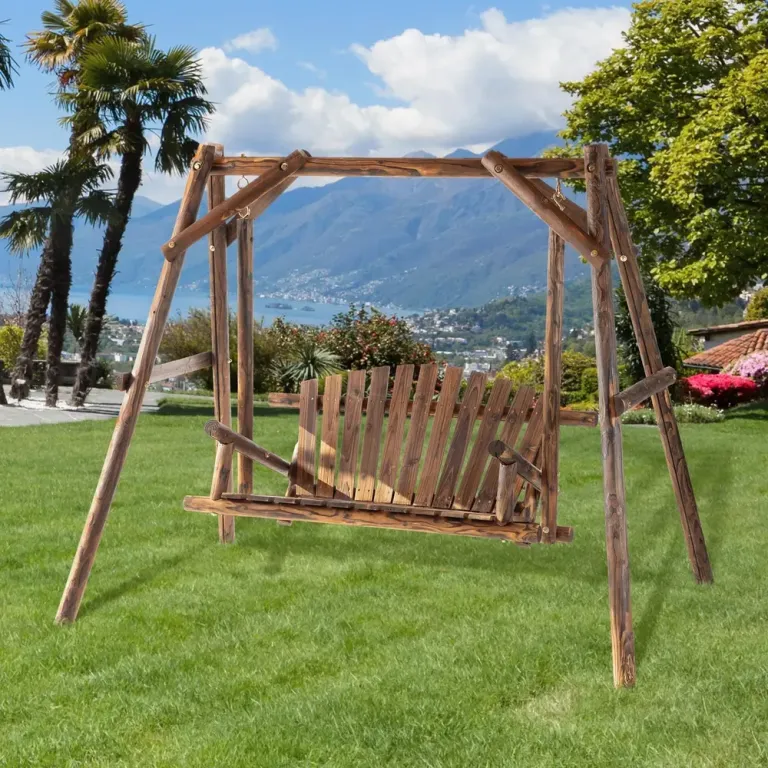 Hammock i Massivt Trä 2-Sits Klassisk 187 x 137 x 170 cm