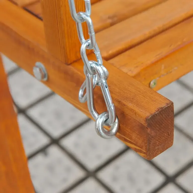 Hammock Massivt Lärkträ Trädgårdsgunga 3 Sits med Tak