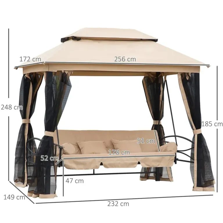 Hammock 3-Sits 256 x 172 x 248 cm