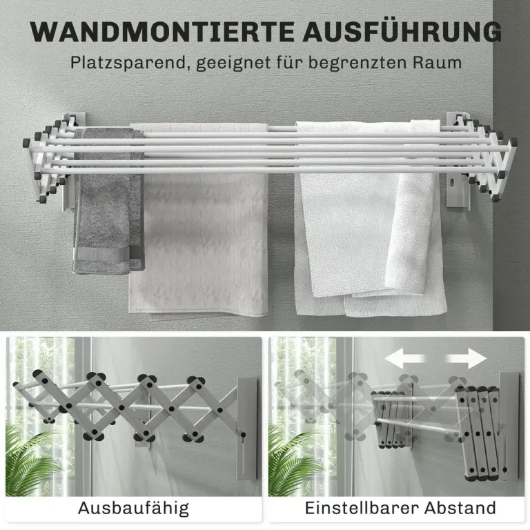 Handdukstork i Aluminium - och Utomhusbruk Silver