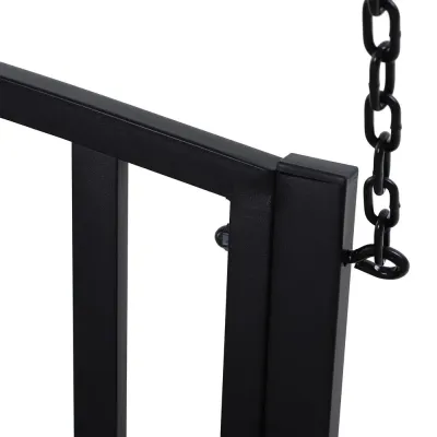 Hänggunga Trädgårdsgunga 2-Sits i Metall Svart 127x60 cm