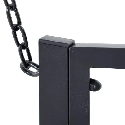 Hänggunga Trädgårdsgunga 2-Sits i Metall Svart 127x60 cm