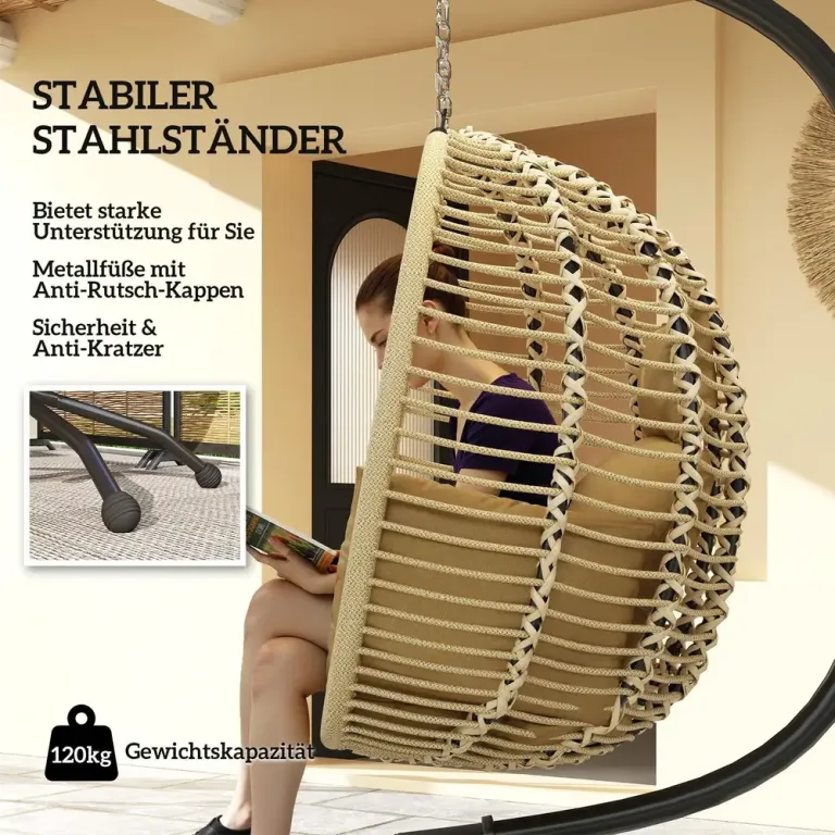 Hängstol med Stativ och Hopfällbar Korgsits Samt Tvättbar